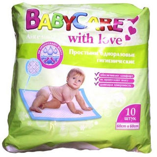 Простыни Baby Care одноразовые 60*60 см 10шт